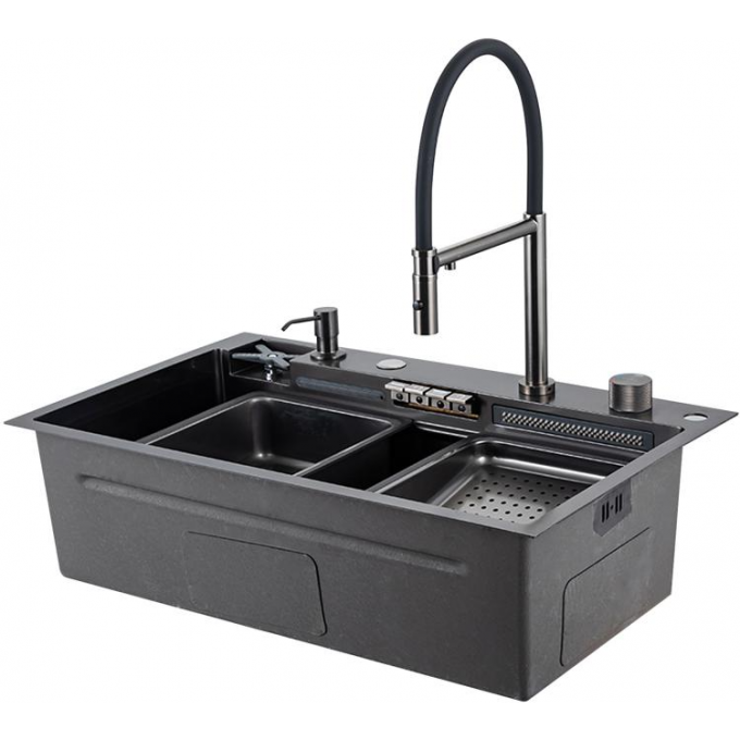 Многофункциональная мойка для кухни GAPPO оружейная сталь GS7547-19