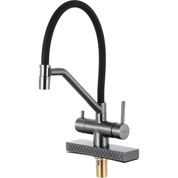 Смеситель для кухни GAPPO с водопадом, оружейная сталь G4098-9